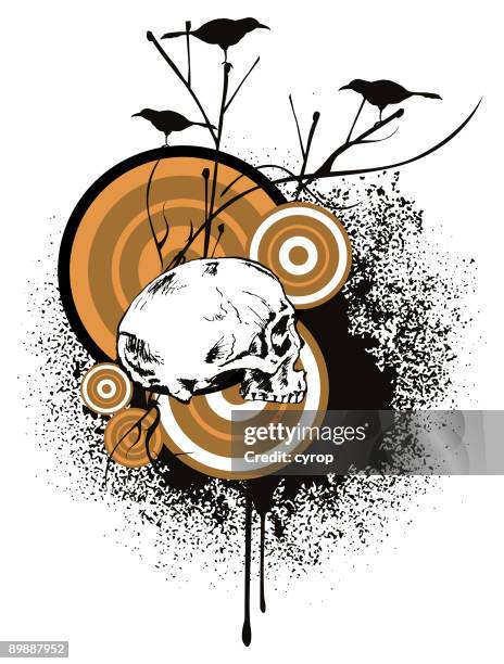 death design elements - dead tree limb stock illustrations