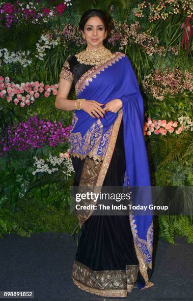 Sridevi at Virat Kohli and Anushka Sharmas reception in Mumbai.