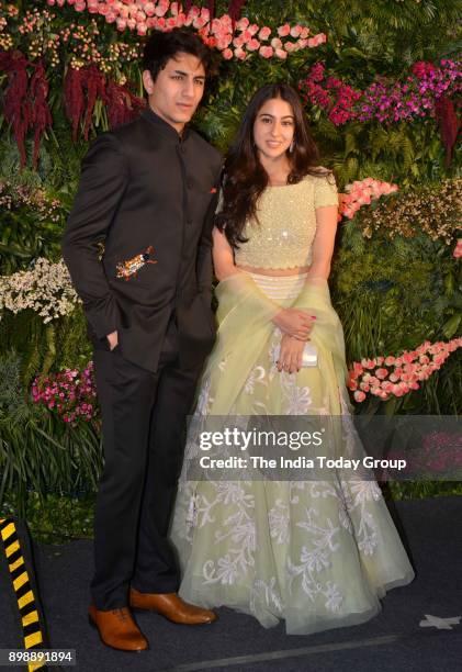 Sara Ali Khan and Ibrahim at Virat Kohli and Anushka Sharmas reception in Mumbai.