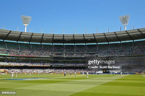 General view of the crowd during day two of the Fourth Test Match in the 2017/18 Ashes series between Australia and England at Melbourne Cricket...