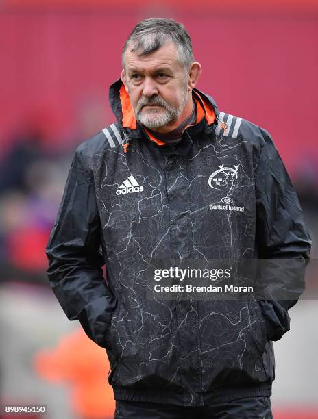 Limerick , Ireland - 26 December 2017; Munster team manager Niall O'Donovan prior to the Guinness PRO14 Round 11 match between Munster and Leinster...