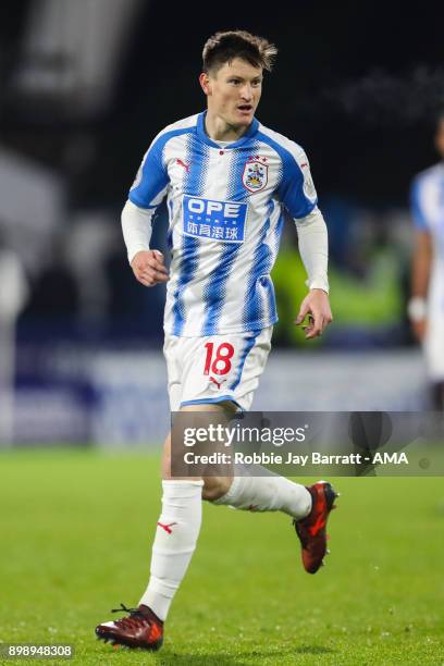 Joe Lolley of Huddersfield Town during the Premier League match between Huddersfield Town and Stoke City at John Smith's Stadium on December 26, 2017...