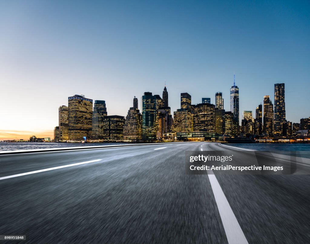 Asphalt Road of Manhattan