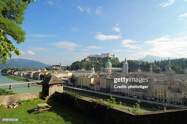 salzburgo - rio salzach imagens e fotografias de stock