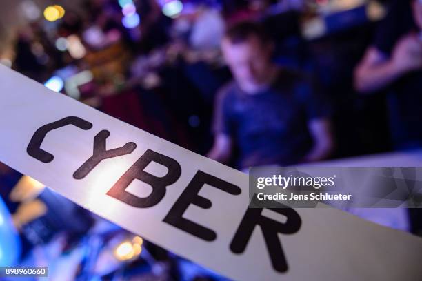 Participant attends the 34C3 Chaos Communication Congress of the Chaos Computer Club on December 27, 2017 in Leipzig, Germany. The annual congress...