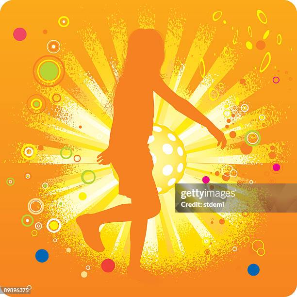 disk - kid dancing stock illustrations