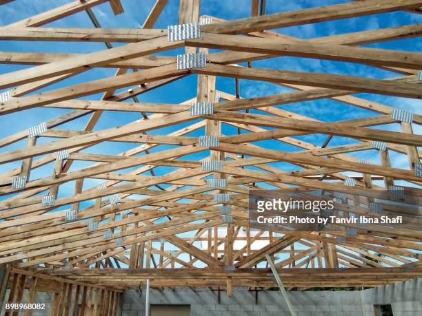roof construction - cape coral stock pictures, royalty-free photos & images