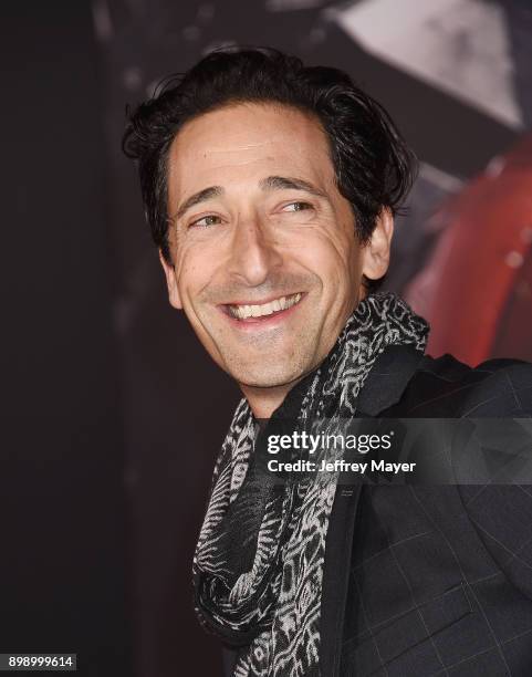Actor Adrien Brody arrives at the premiere of Warner Bros. Pictures' 'Justice League' at the Dolby Theatre on November 13, 2017 in Hollywood,...