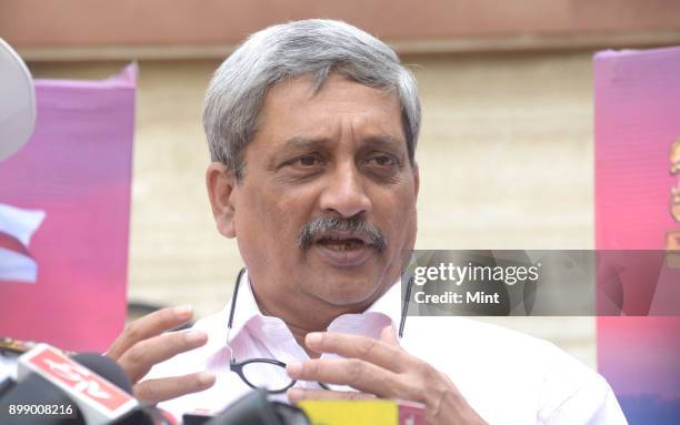 Manohar Parrikar, Defence Minister, Govrenment of India, speaks at International Maritime Conference, during International Fleet Review 2016 in...