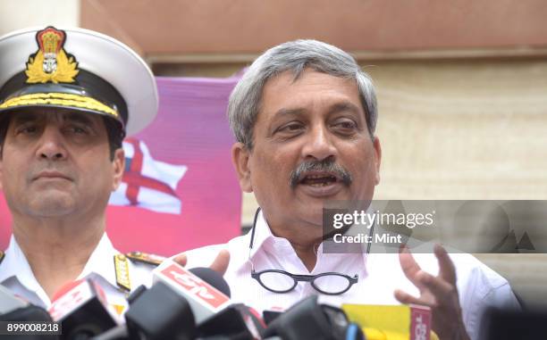 Manohar Parrikar, Defence Minister, Govrenment of India, speaks at International Maritime Conference, during International Fleet Review 2016 in...