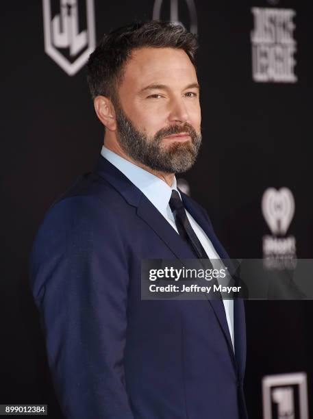 Executive producer/actor Ben Affleck arrives at the premiere of Warner Bros. Pictures' 'Justice League' at the Dolby Theatre on November 13, 2017 in...