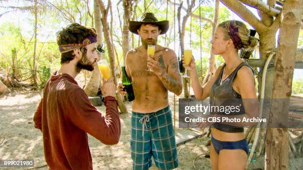 Million Dollar Night" - Ryan Ulrich, Ben Driebergen and Chrissy Hofbeck on the finale of SURVIVOR 35, themed Heroes vs. Healers vs. Hustlers, airing...