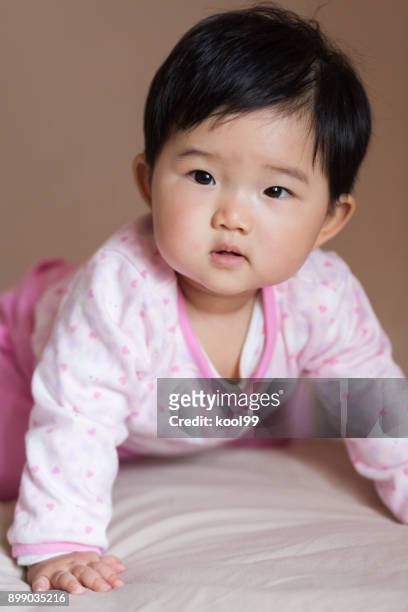 a lovely baby less than one year old - chinese dolls stock pictures, royalty-free photos & images