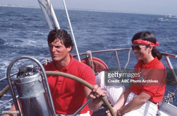 Los Angeles, CA Christopher Reeve, Kathleen Sullivan at the 1984 Summer Olympics.