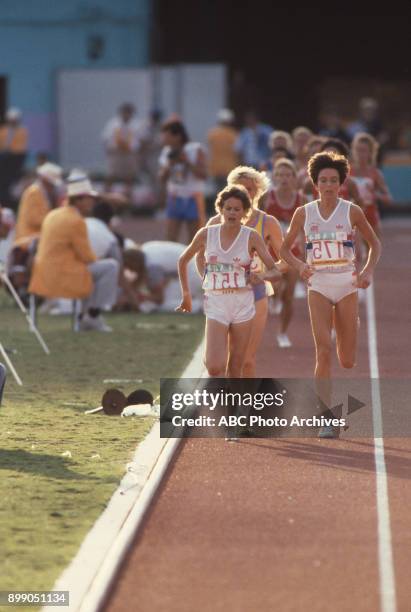 Los Angeles, CA Zola Budd in the Women's 3,000 meter at the 1984 Summer Olympics.