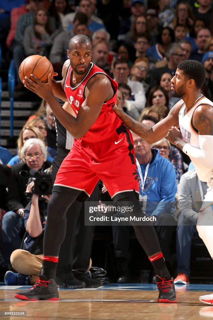 Ibaka Raptors Serge Ibaka of the Toronto Raptors handles the ball against the... News ...