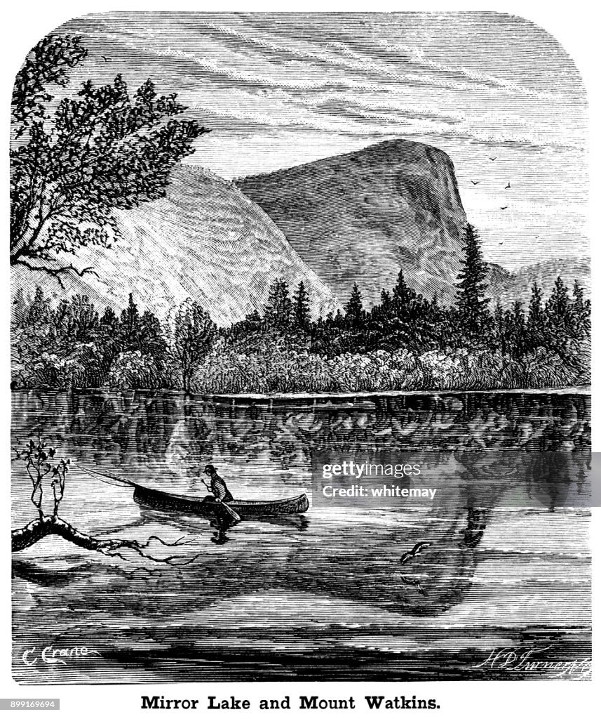 Mirror Lake and Mount Watkins, California