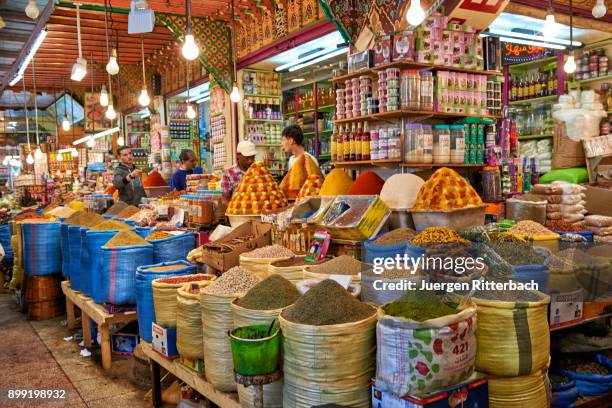 spices on food market of meknes - meknes stock pictures, royalty-free photos & images