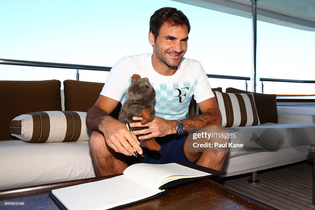 2018 Hopman Cup Roger Federer Media Opportunity