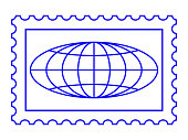 Globe and stamp