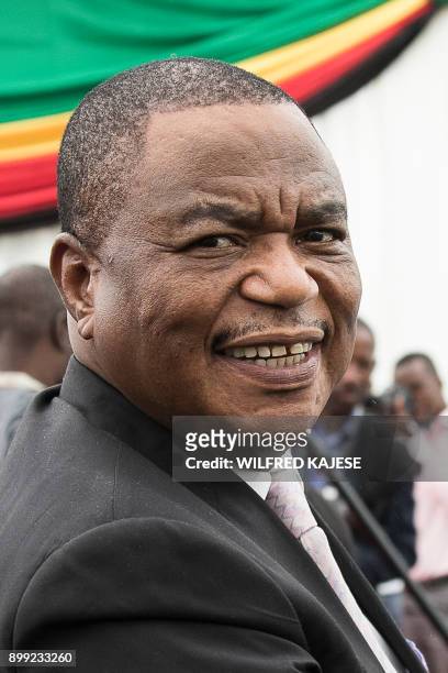 Zimbabwes former army commander and newly appointed vice president General Constantino Chiwenga looks on during the swearing-in ceremony in Harare,...