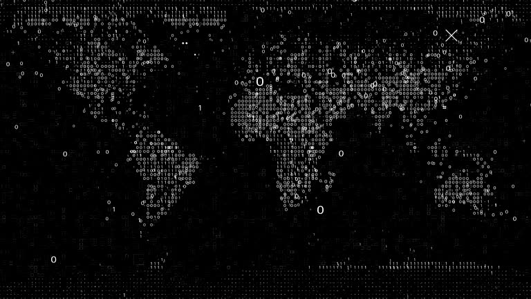 Coding World Map Black And White Map Of The World Videos and HD Footage - Getty Images