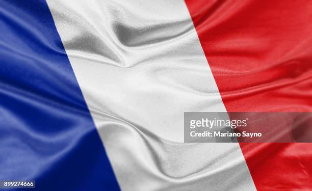high resolution digital render of france flag - frankreich stock-fotos und bilder