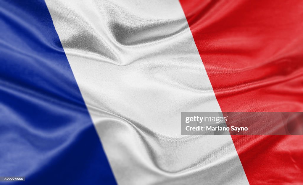 High resolution digital render of France flag