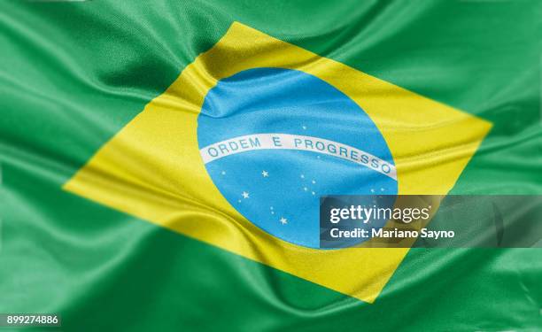 high resolution digital render of brazil flag - philippines national flag fotografías e imágenes de stock