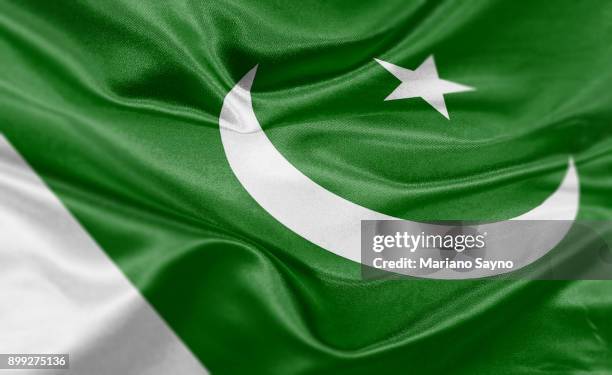 high resolution digital render of pakistan flag - pakistan stockfoto's en -beelden