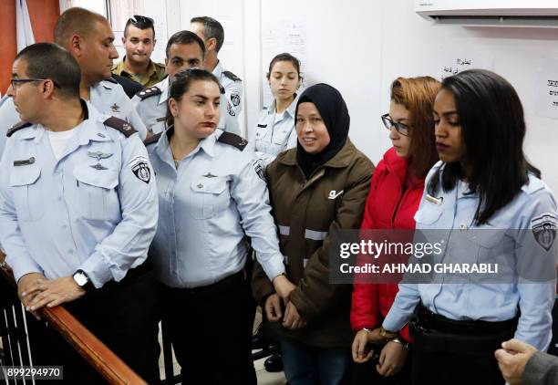 Nour Tamimi and her auntie Nariman Tamimi who are being detained after a viral video showing them allegedly assaulting two Israeli soldiers are seen...