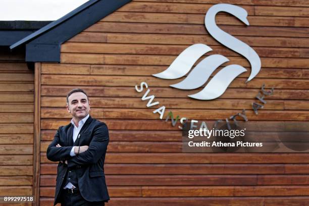 Carlos Carvalhal poses for a portrait after being unveiled as New Swansea City Manager at The Fairwood Training Ground on December 28, 2017 in...