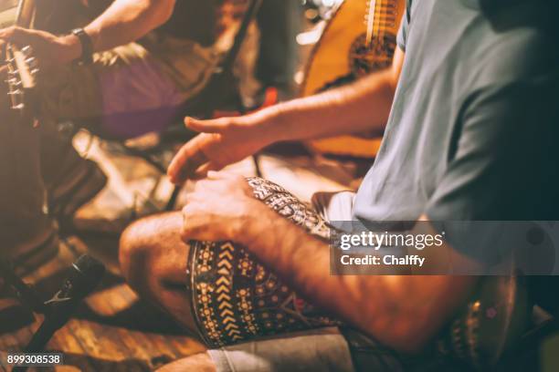 musician on a stage - drummer silhouette stock pictures, royalty-free photos & images