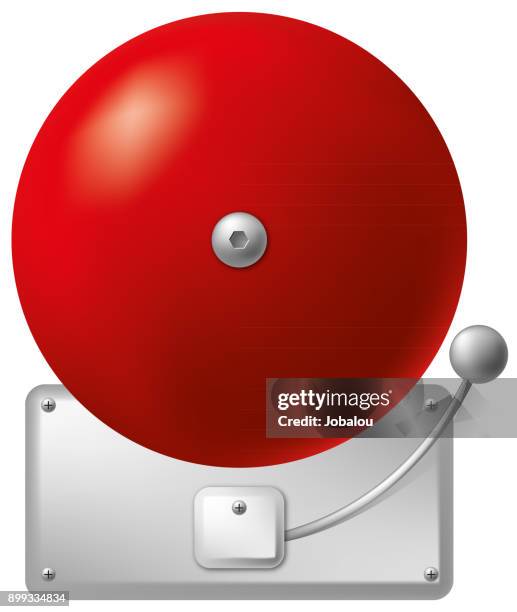 fire alarm - emergency light white background stock illustrations