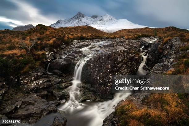 sligachan , isle of skye, scotland, uk. - black cuillin stock pictures, royalty-free photos & images