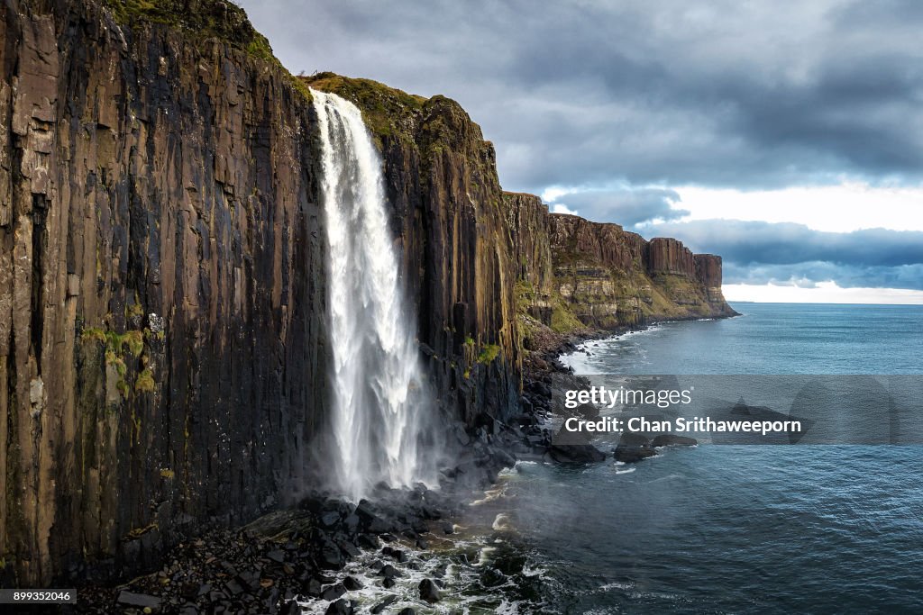 Kilt Rock and Mealt Falls , Isle of Skye, Scotland, UK.