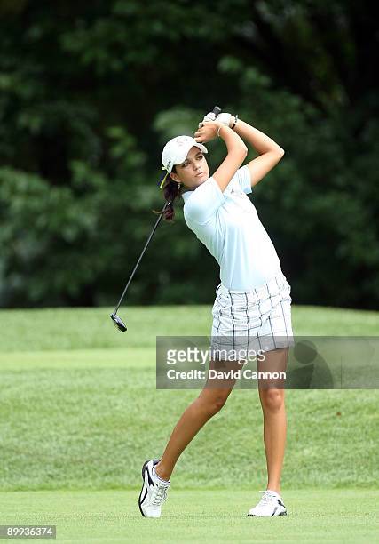 Sherlyn Popelka of Switzerland during the final day of the 2009 Junior Solheim Cup Matches, at the Aurora Country Club on August 19, 2009 in Aurora,...
