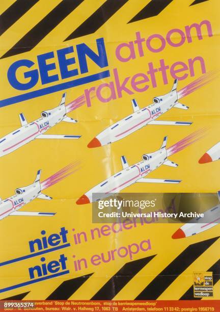 Dutch anti-nuclear weapons peace poster 1981, produced during the Cold War.