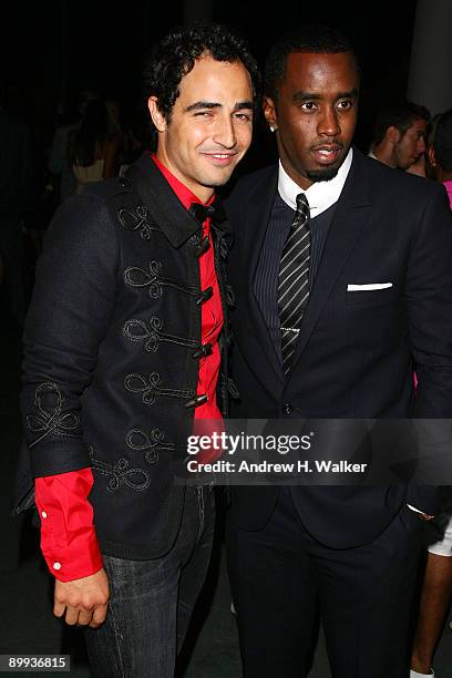 Fashion designer Zac Posen and Sean "Diddy" Combs attend the after party for the New York special screening of "The September Issue" at The Museum of...