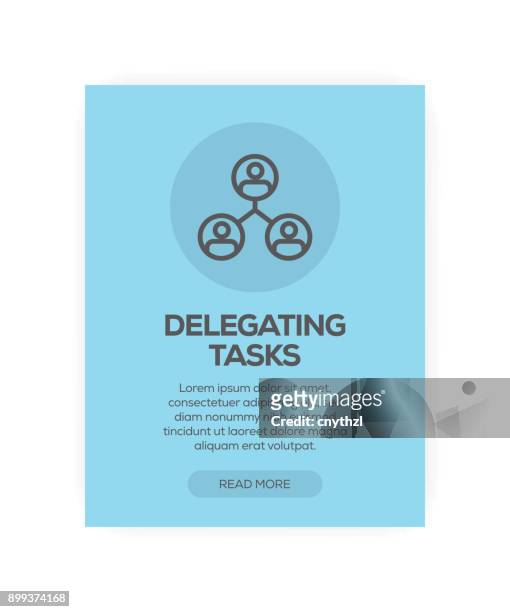 delegieren von aufgaben konzept - delegating stock-grafiken, -clipart, -cartoons und -symbole