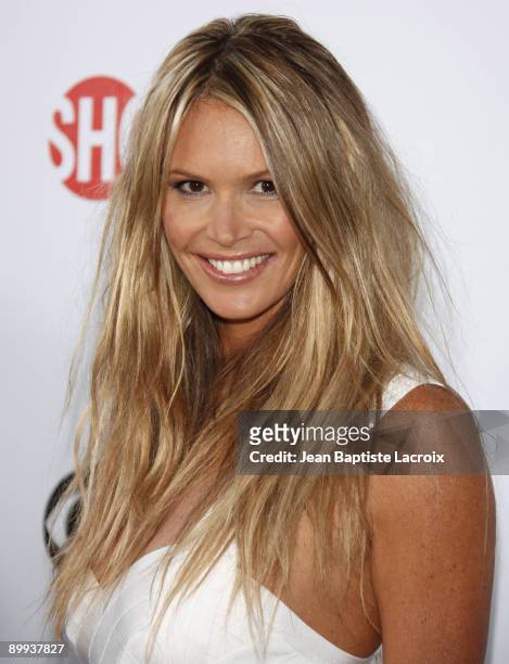 Elle Macpherson arrives at the NBC and Universal's 2009 TCA Press Tour All-Star Party at the Huntington Library on August 3, 2009 in Pasadena,...