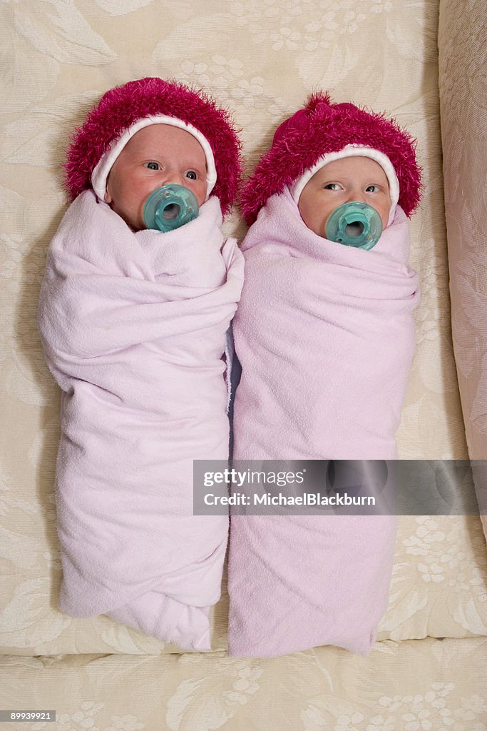 People - Twin Premies Wrapped Up