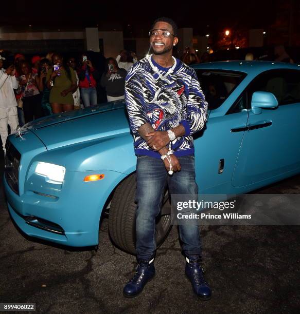 Gucci Mane attends the Gucci Mane "El Gato The Human Glacier" album release party at Gold Room on December 22, 2017 in Atlanta, Georgia.