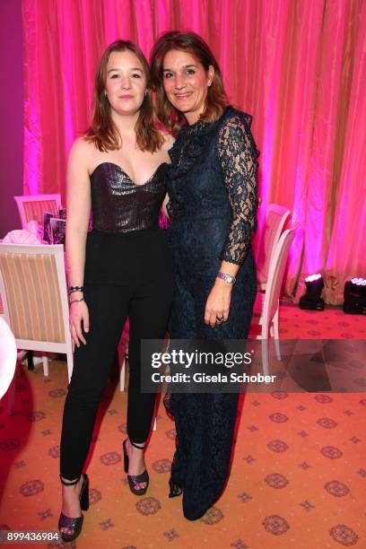 Yantra Boyadjiew and her daughter Francesca Boyadjiew during the charity gala benefiting 'Planet Hope' foundation at Kempinski Grand Hotel des Bains...