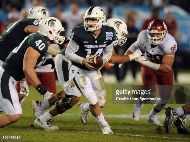 Michigan State Spartans quarterback Brian Lewerke in action in the second half of the Holiday Bowl played against the Washington State Cougars, on...