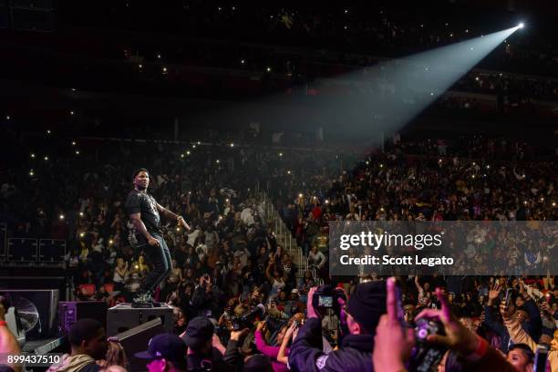 Rapper Jeezy performs during the Big Show at Little Caesars Arena on December 28, 2017 in Detroit, Michigan.