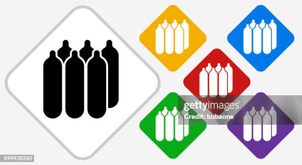 gas containers color diamond vector icon - hydraulic fracturing icons stock illustrations