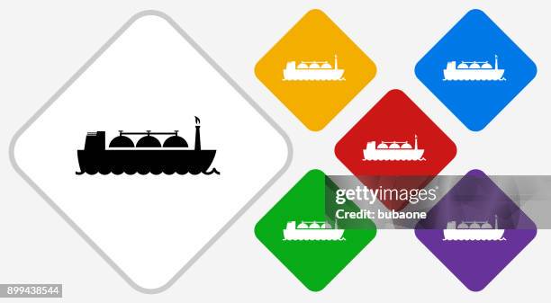 ship transporting gas color diamond vector icon - hydraulic fracturing icons stock illustrations