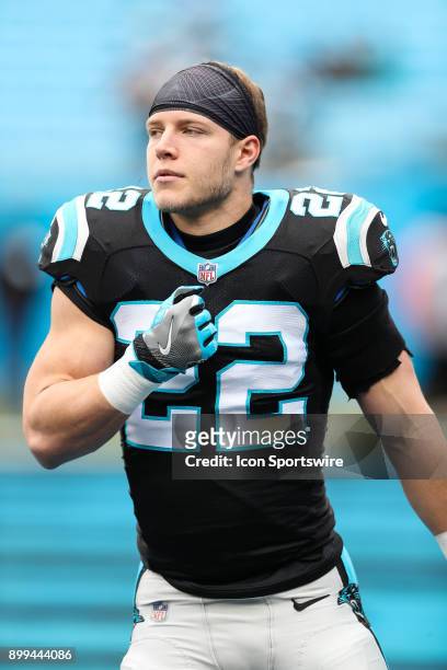 Carolina Panthers running back Christian McCaffrey during the first half between the Tampa Bay Buccaneers and the Carolina Panthers on December 24,...