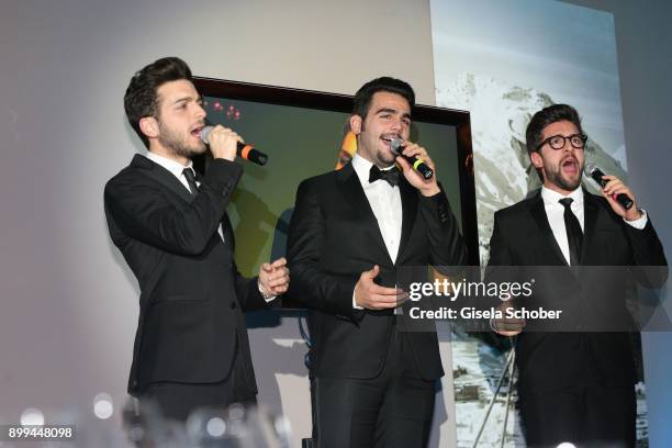 Singer of "Il Volo" , Gianluca Ginoble, Ignazio Boschetto, Piero Barone during the The Charity Gala benefiting 'Planet Hope' foundation at Kempinski...